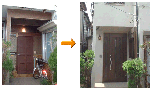 鎌ヶ谷市 玄関ドア 塗装 リフォーム