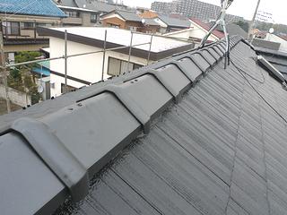 屋根のリフォーム・棟部分の交換　松戸